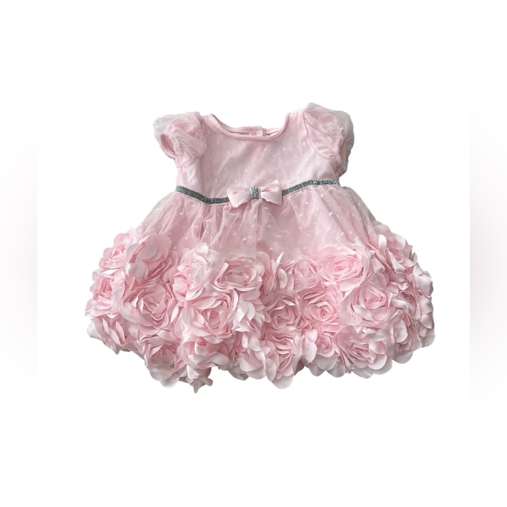 Nannette Baby Girl Tutu Dress pink rose petals